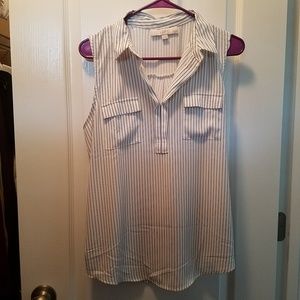Silky pin stripe dress shirt